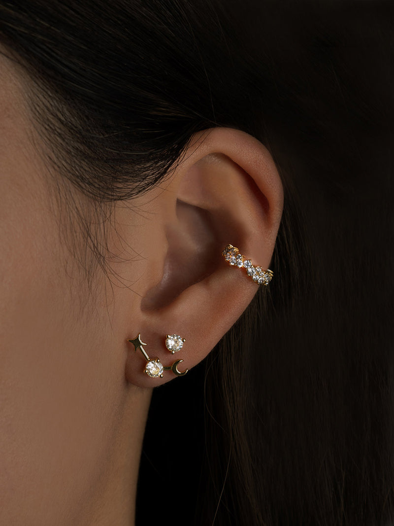 Birthstone Gold Flat Back Earring | Wanderlust + Co