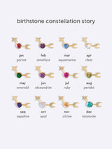Birthstone Constellation Gold Flat Back Earring | Wanderlust + Co