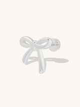 Bow Silver Flat Back Earring | Wanderlust + Co
