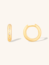 Constellation 10mm 14K Gold Vermeil Huggie Earrings | Wanderlust + Co