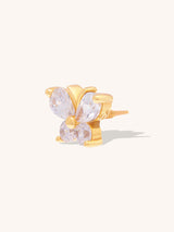 Flutter Diamante 14K Solid Gold Front Earring Stud | Wanderlust + Co