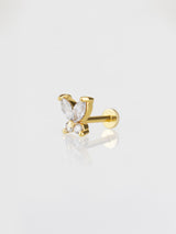 Flutter Diamante Gold Flat Back Earring | Wanderlust + Co