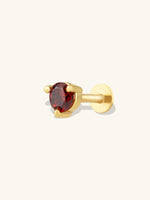 Birthstone Gold Flat Back Earring