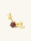 Birthstone Constellation Gold Flat Back Earring