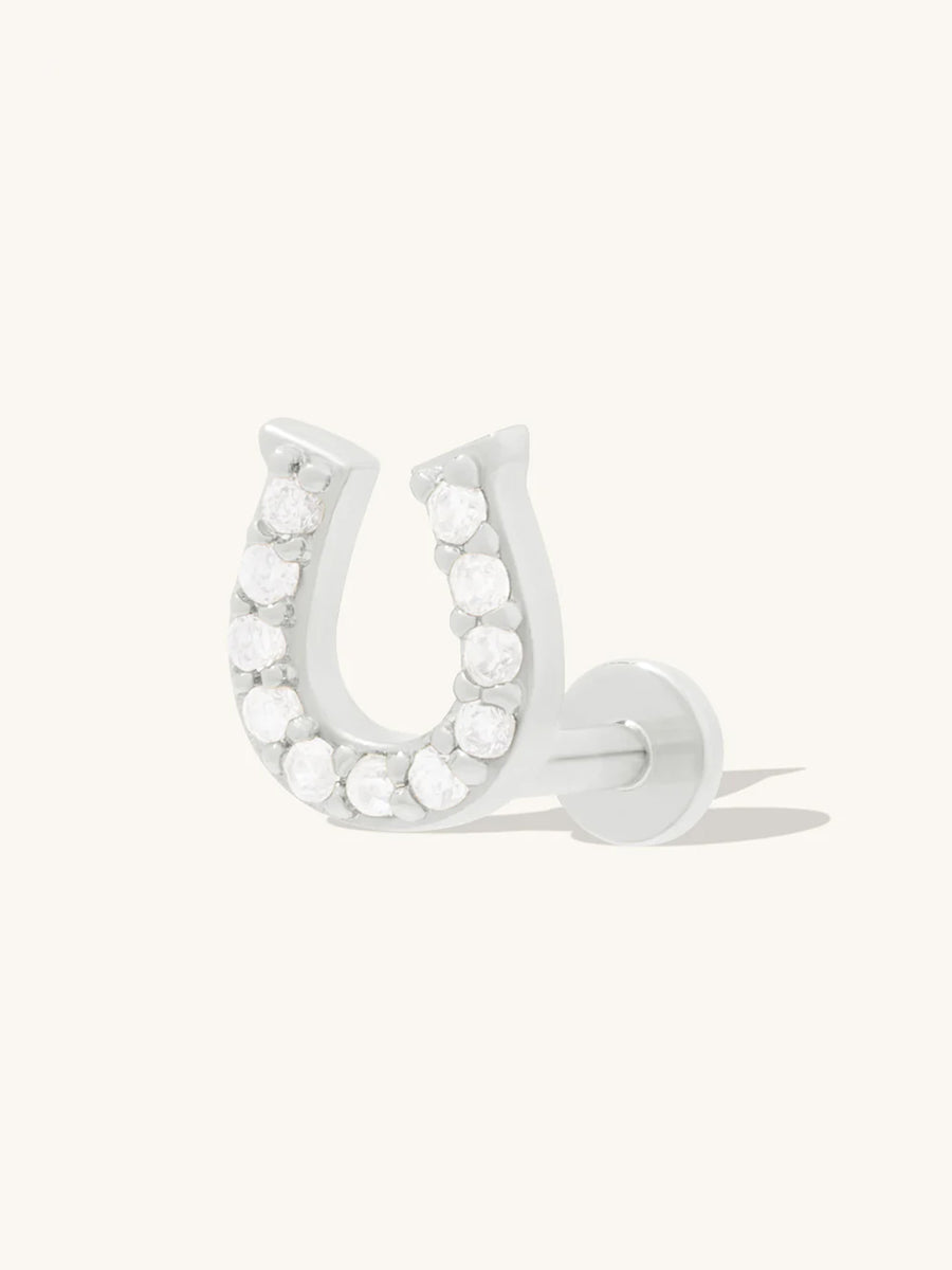 Lucky Silver Flat Back Earring | Wanderlust + Co