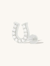 Lucky Silver Flat Back Earring | Wanderlust + Co