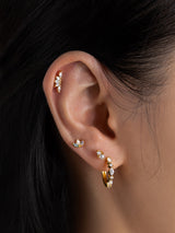 Sunrays Gold Flat Back Earring | Wanderlust + Co