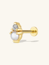 Moonlight Gold Flat Back Earring