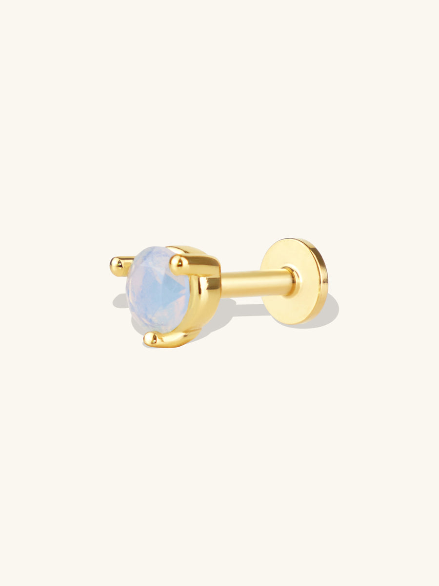 Birthstone Gold Flat Back Earring | Wanderlust + Co