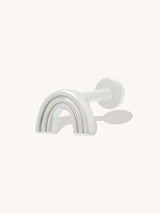 Rainbow Silver Flat Back Earring | Wanderlust + Co