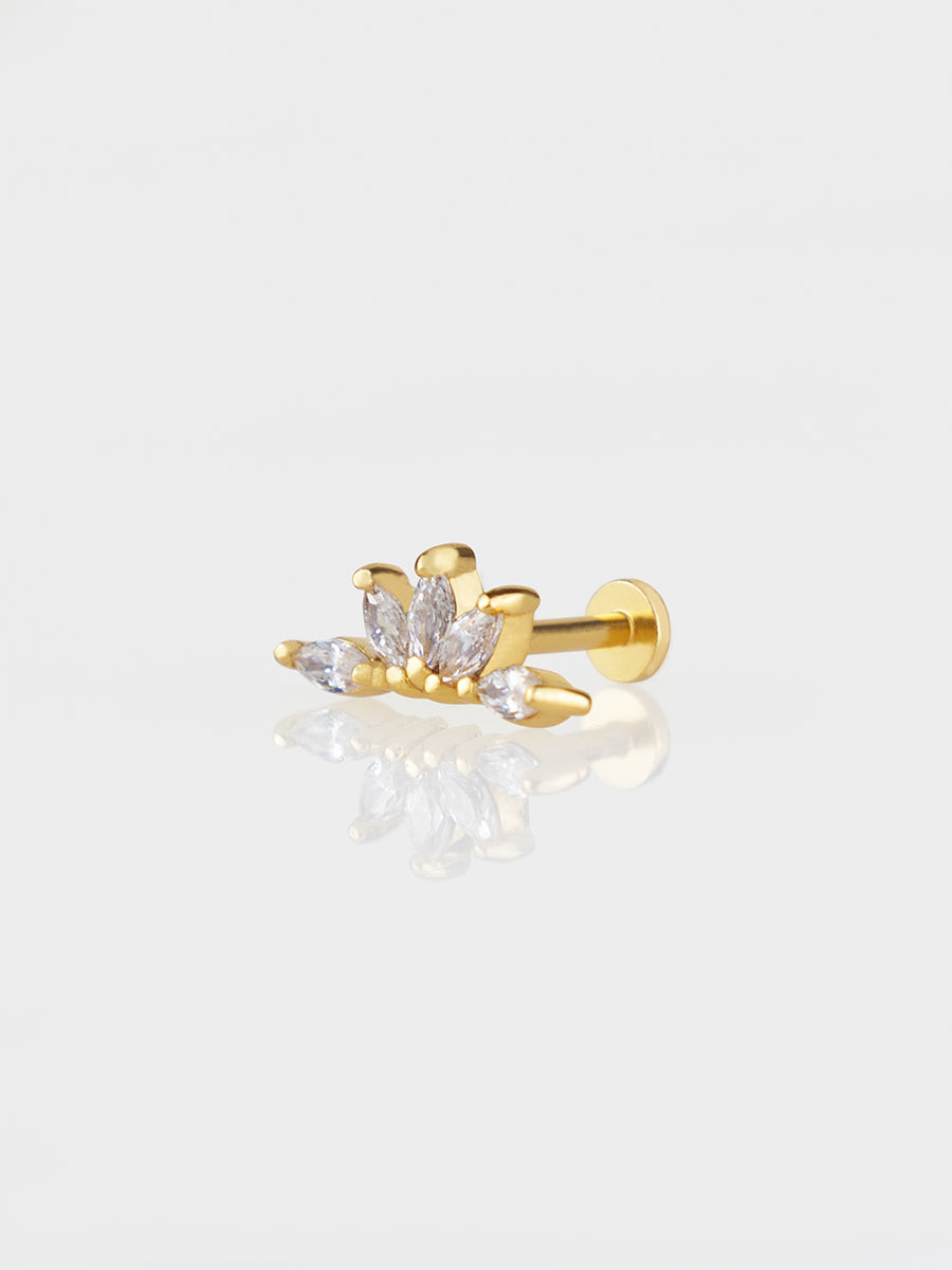 Sunrays Gold Flat Back Earring | Wanderlust + Co