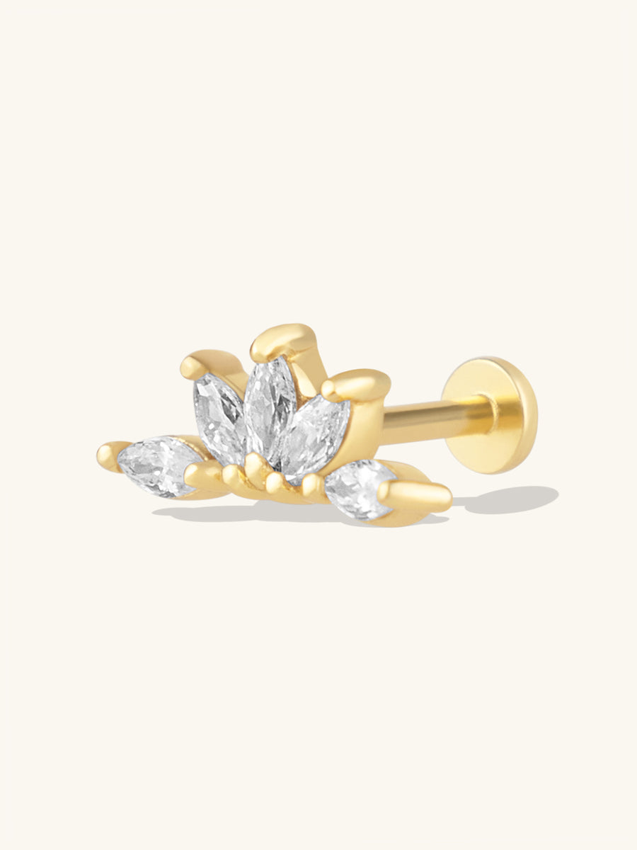 Sunrays Gold Flat Back Earring | Wanderlust + Co