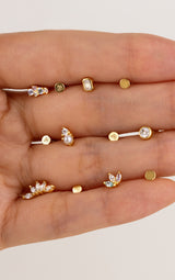 Sunrays Gold Flat Back Earring | Wanderlust + Co