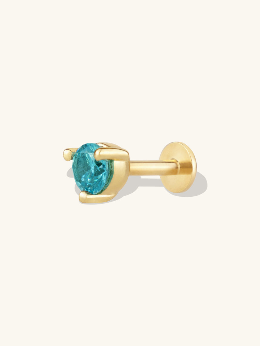 Birthstone Gold Flat Back Earring | Wanderlust + Co