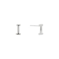 Alphabet Bubble Silver Stud Earrings