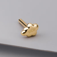 Cloud 14K Solid Gold Flat Back Earring Post | Wanderlust + Co