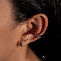Glimmer Diamante 14K Solid Gold Front Earring Stud | Wanderlust + Co