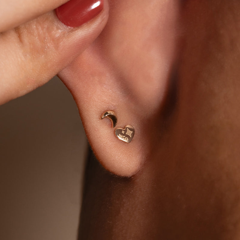 Gold earring post clearance