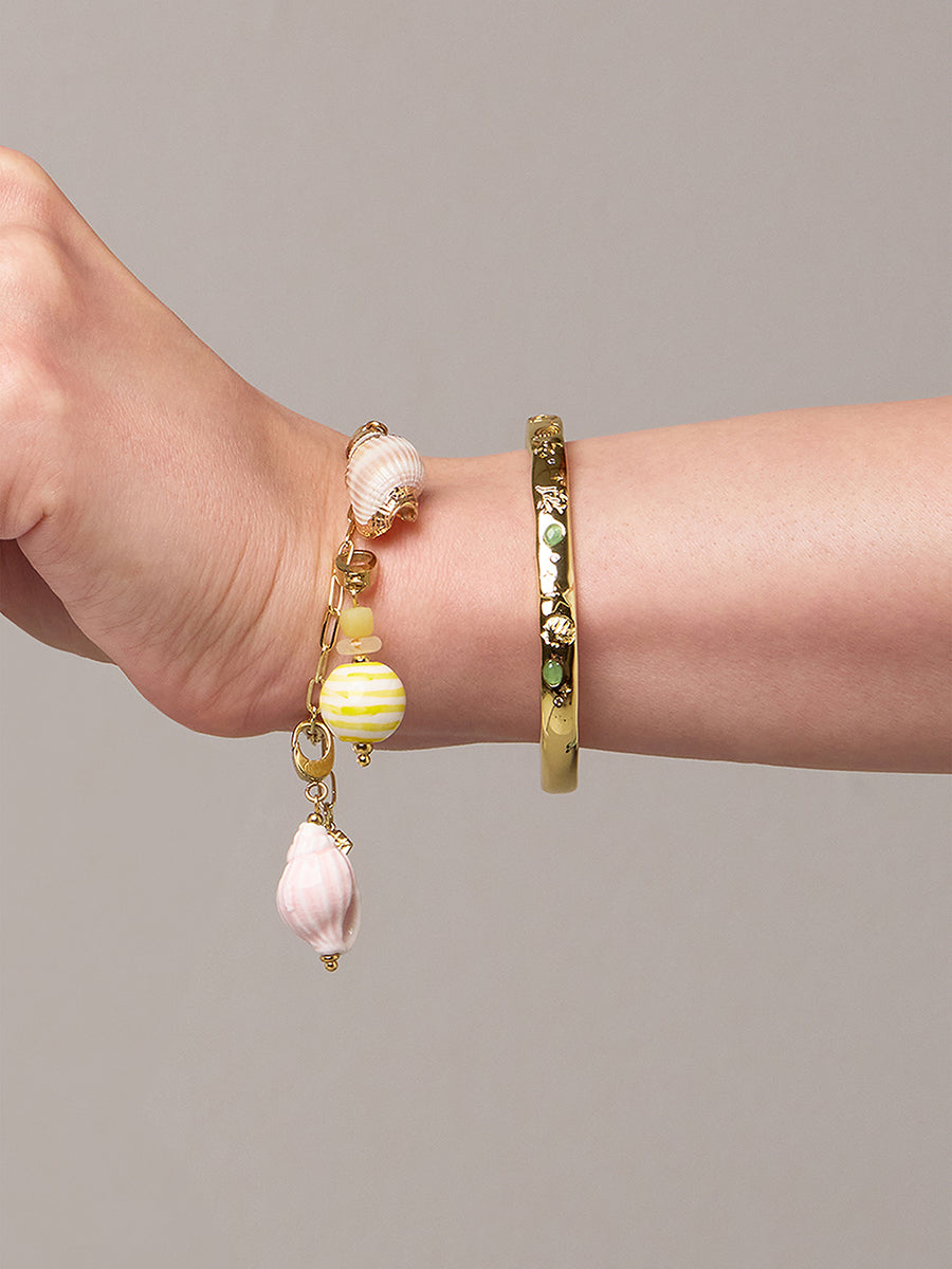 Keepsakes Aventurine Gold Bangle