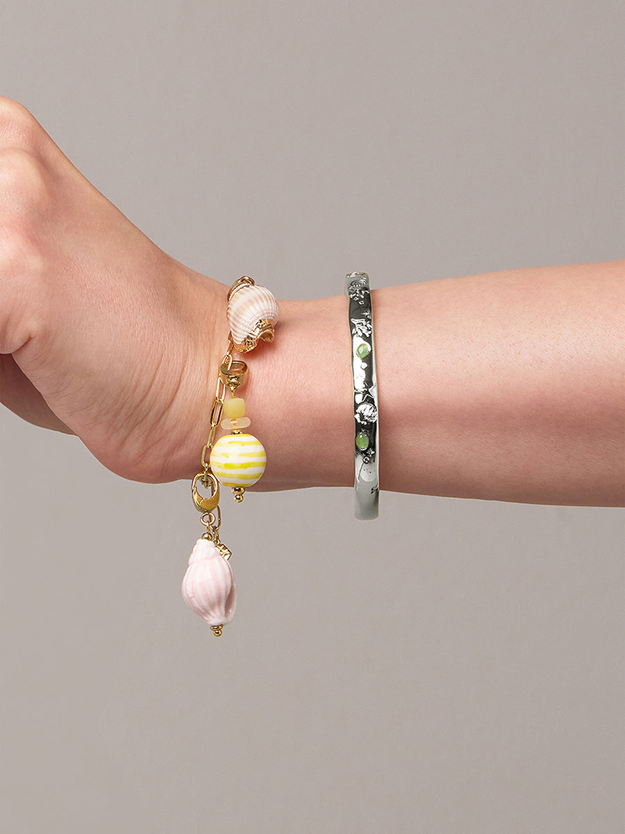Keepsakes Aventurine Silver Bangle