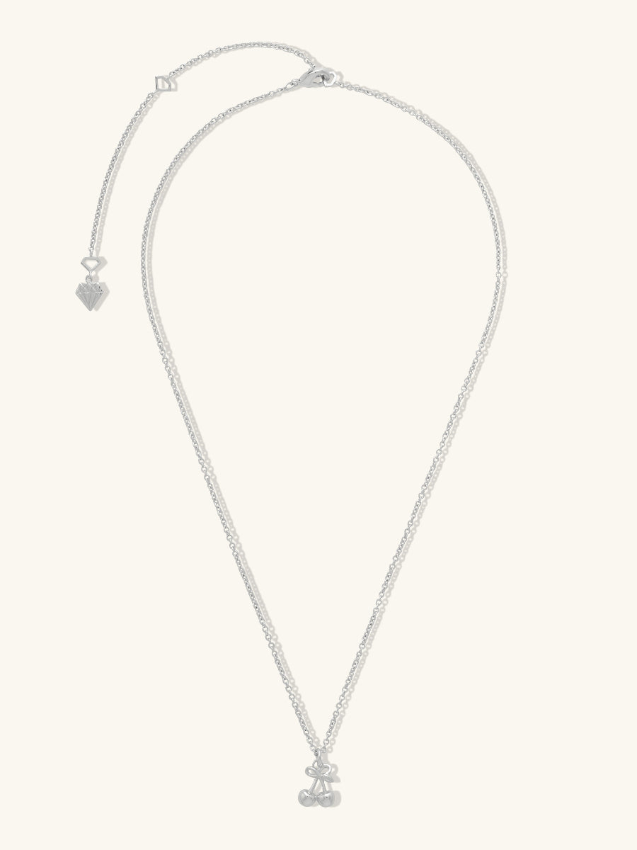 Cherry Silver Necklace | Wanderlust + Co