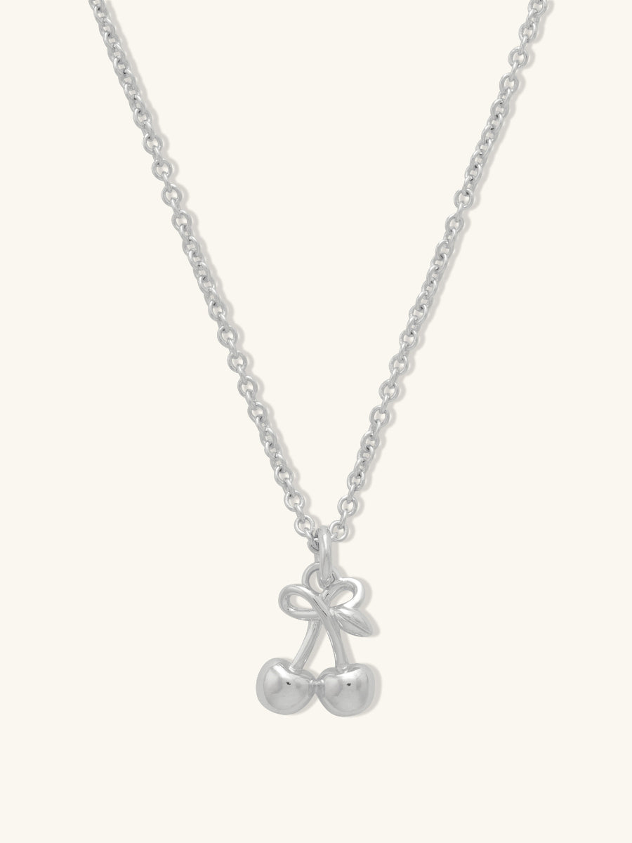 Cherry Silver Necklace | Wanderlust + Co