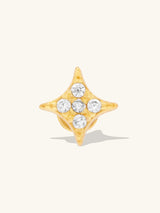 Sparkle Pave Gold Flat Back Earring | Wanderlust + Co