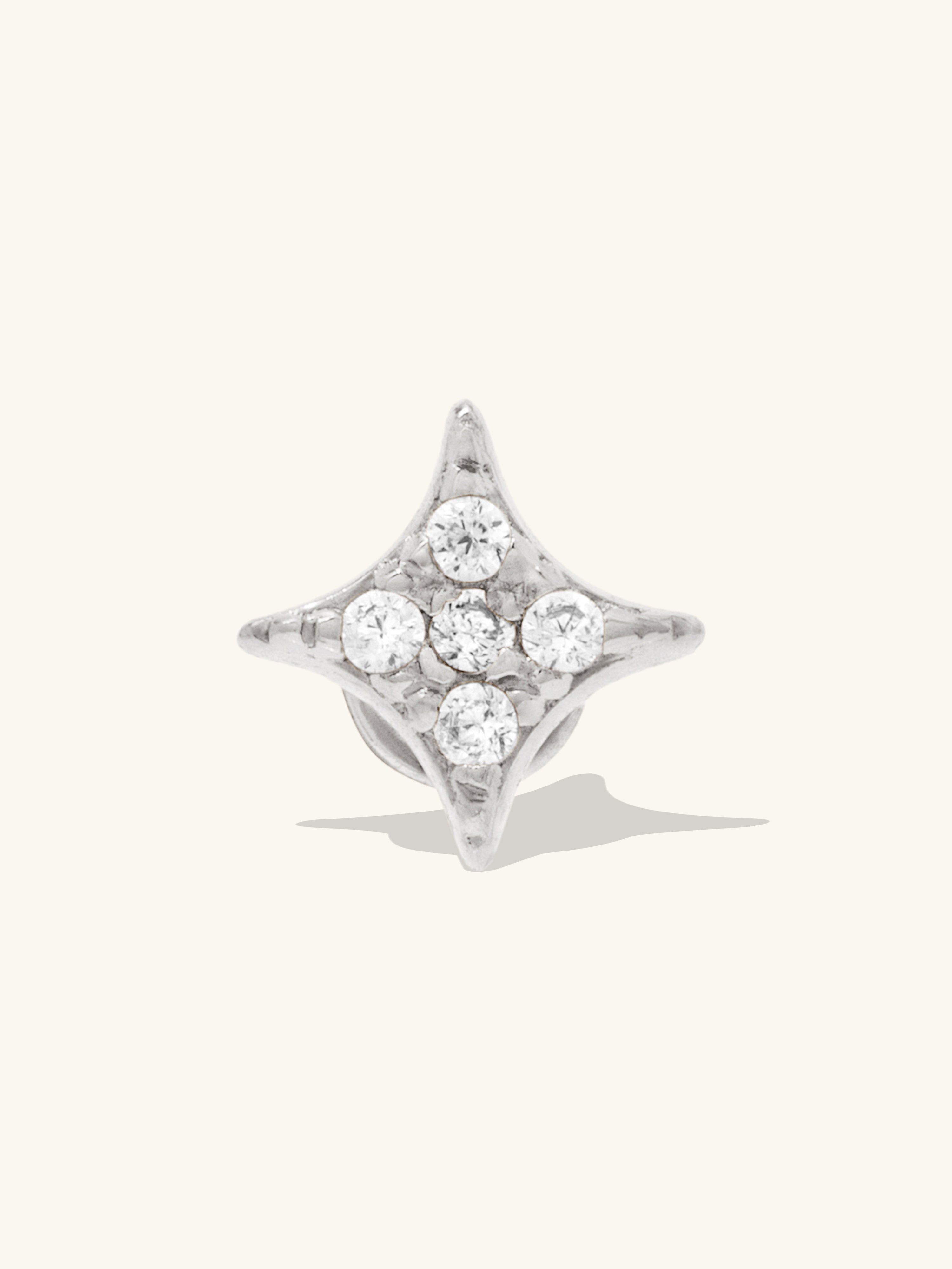 Sparkle Pave Silver Flat Back Earring | Wanderlust + Co