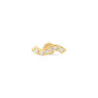 Wave Pave Gold Flat Back Earring | Wanderlust + Co