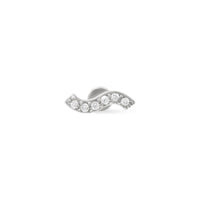Wave Pave Silver Flat Back Earring | Wanderlust + Co