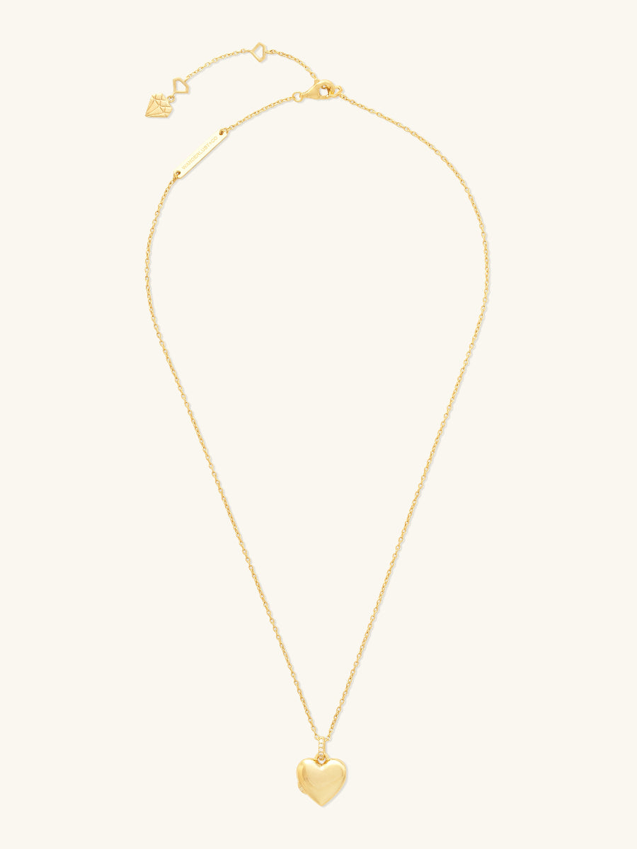 All My Heart 14K Gold Vermeil Locket Necklace | Wanderlust + Co