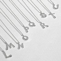 Alphabet Bubble Silver Necklace