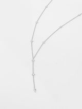 Arya Lariat Silver Necklace | Wanderlust + Co