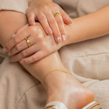 14K Gold Vermeil Twist Chain Anklet