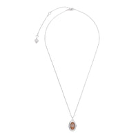 Aura Citrine Quartz Silver Locket Necklace | Wanderlust + Co
