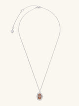 Aura Citrine Quartz Silver Locket Necklace | Wanderlust + Co