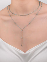 Arya Lariat Silver Necklace | Wanderlust + Co