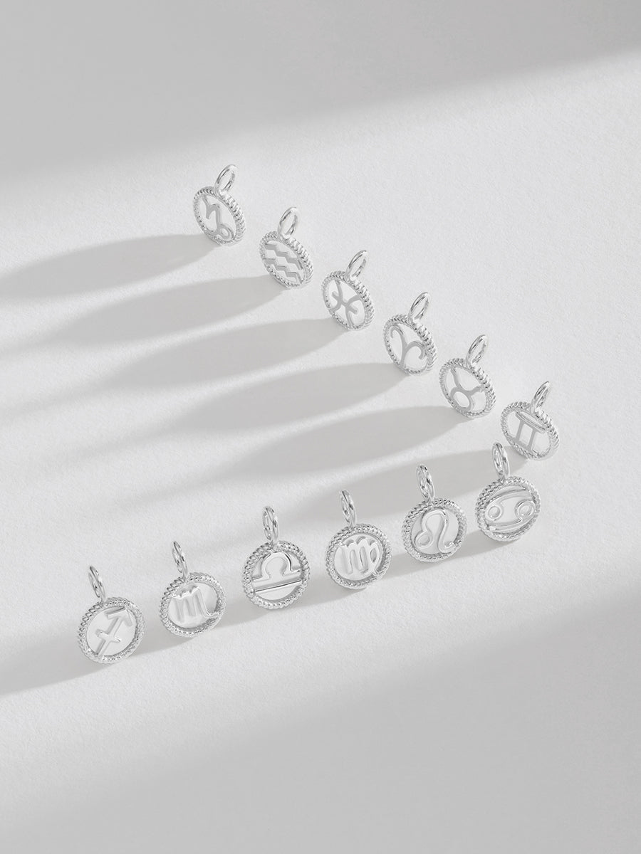 Zodiac Mother of Pearl 925 Sterling Silver Pendant | Wanderlust +