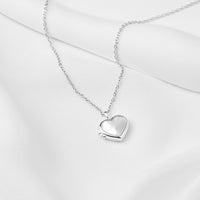 Heart Mother Of Pearl Silver Locket Necklace | Wanderlust + Co