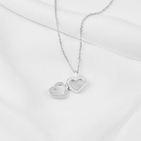 Heart Mother Of Pearl Silver Locket Necklace | Wanderlust + Co