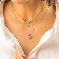 Heart Mother Of Pearl Silver Locket Necklace | Wanderlust + Co