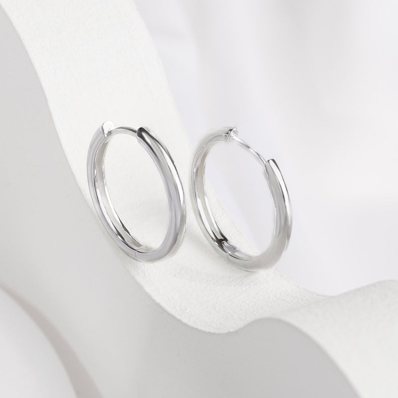 Classic silver hoop earrings deals