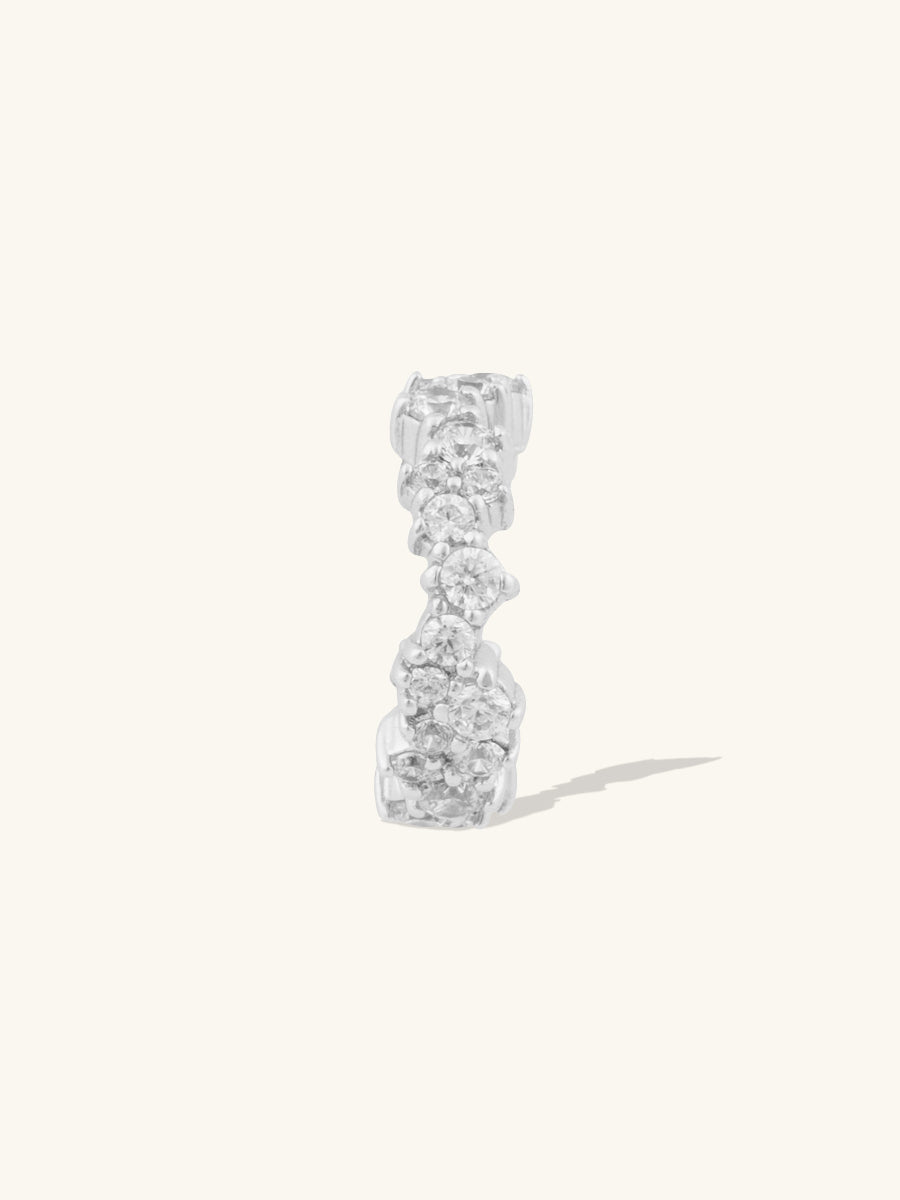 Aurora Pave Silver Ear Cuff | Wanderlust + Co