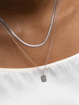 Edie Snake Chain Silver Necklace | Wanderlust + Co