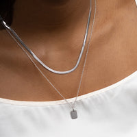 Edie Snake Chain Silver Necklace | Wanderlust + Co