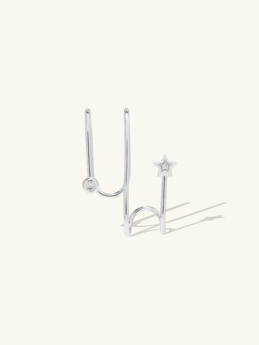 In The Star Silver Ear Cuff | Wanderlust + Co