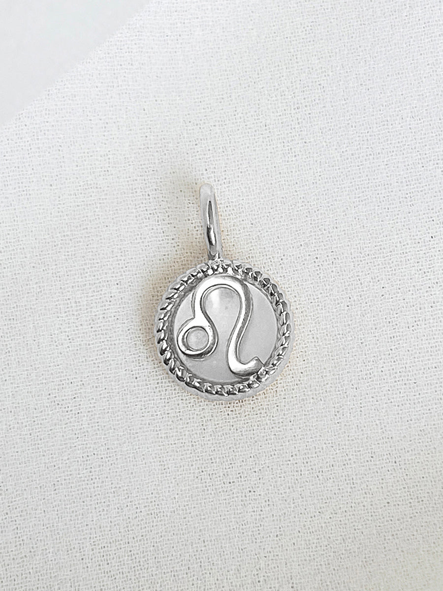 Leo Zodiac Mother of Pearl 925 Sterling Silver Pendant | Wanderlust +