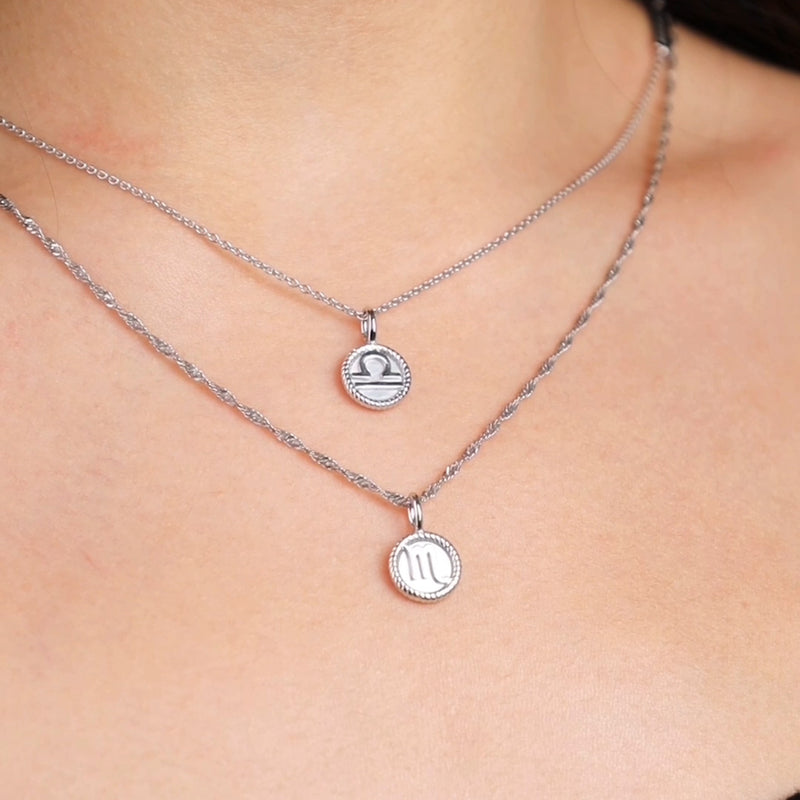 Silver libra pendant clearance