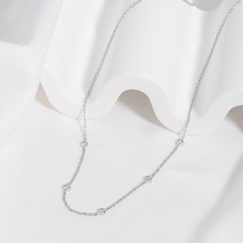 Pave 925 Sterling Silver Tennis Necklace | Wanderlust + Co