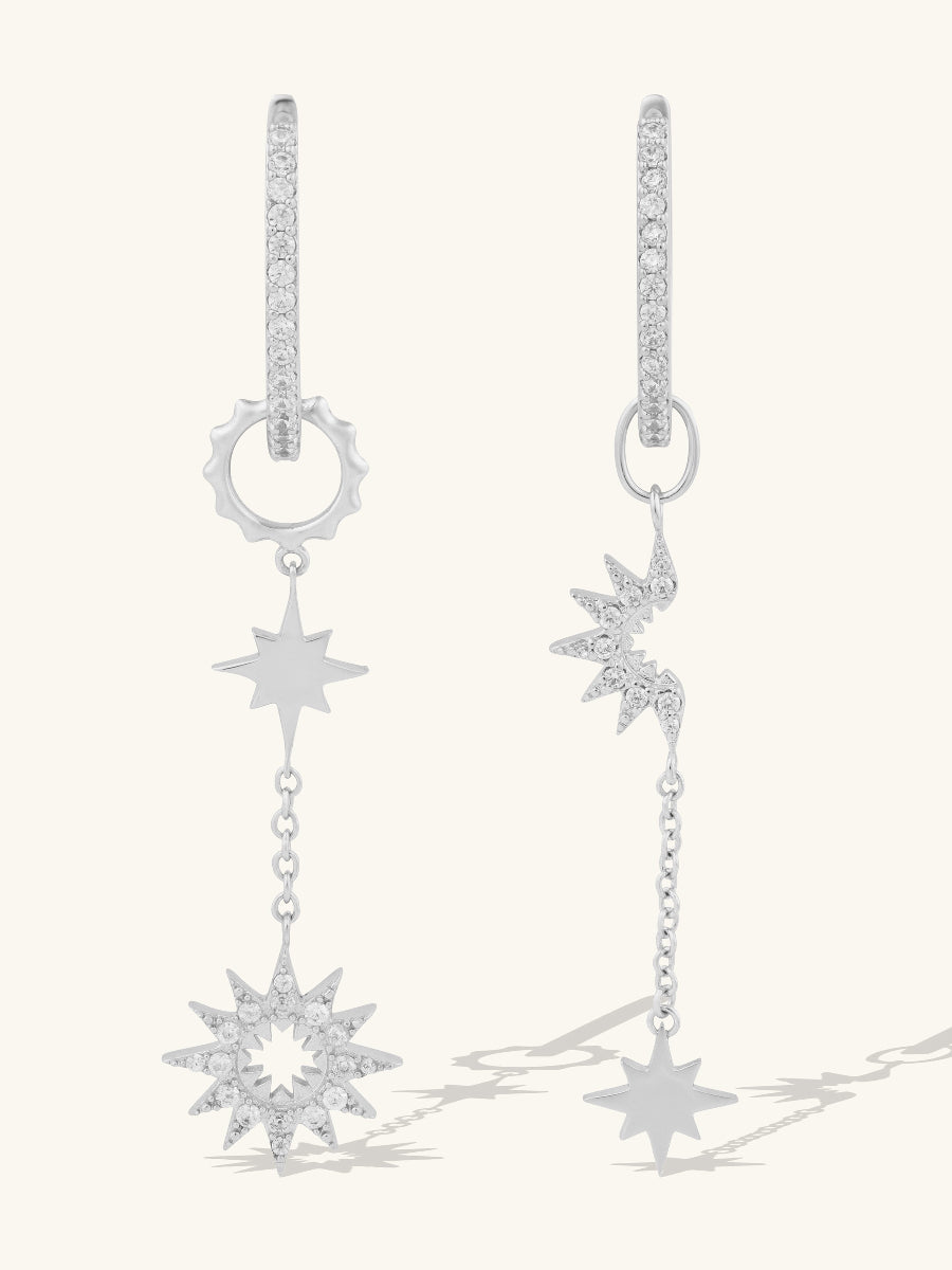 Sunlit Nova Silver Drop Earrings | Wanderlust + Co